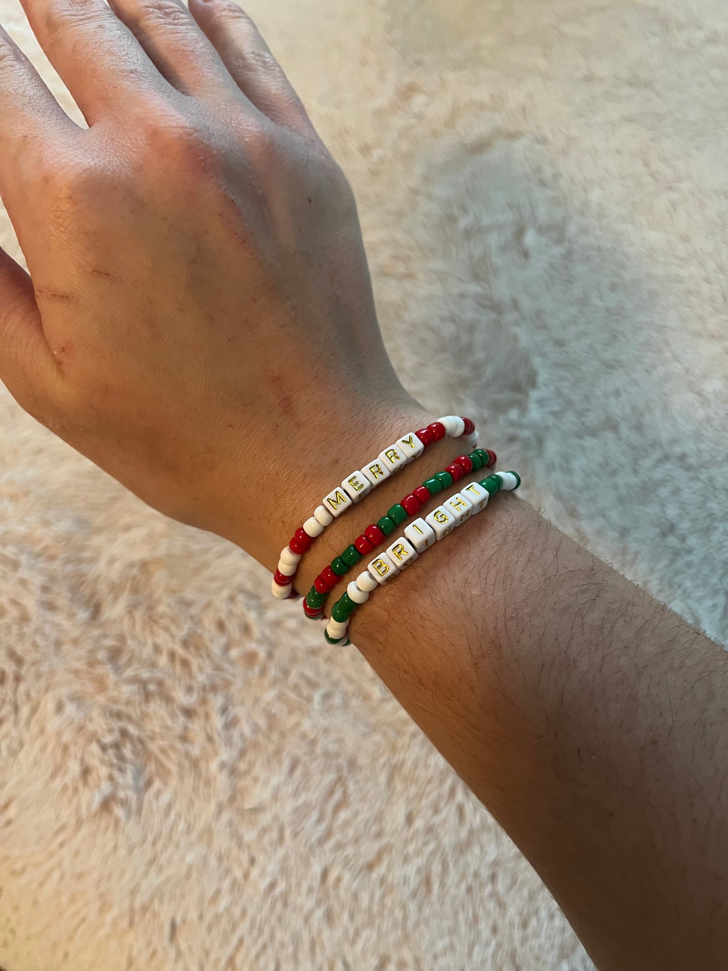 Christmas Merry Bright 3 Bracelet set