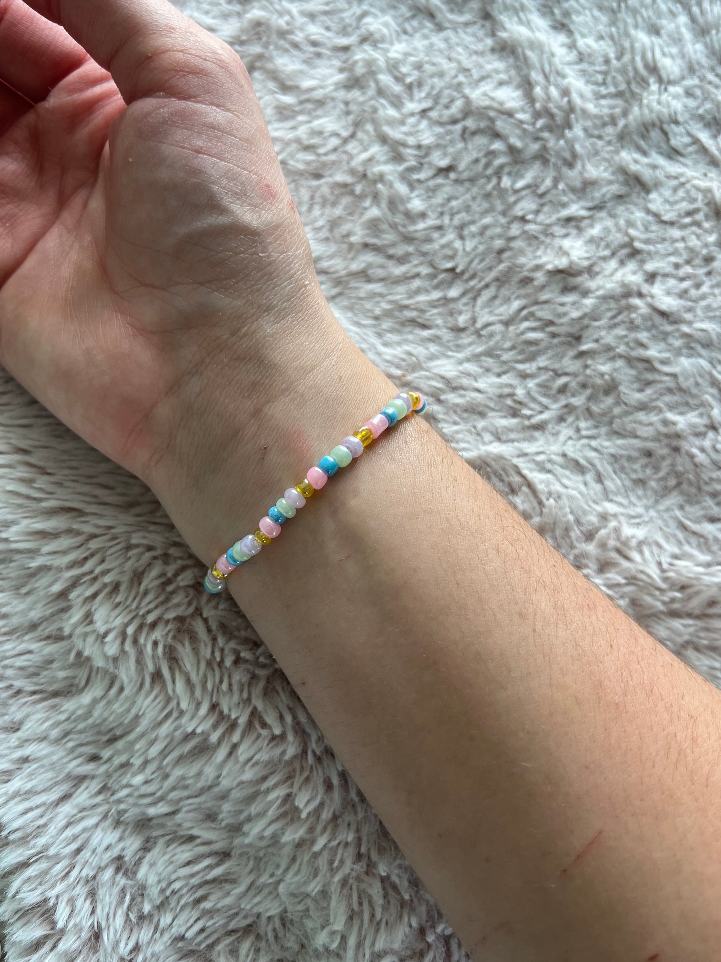 Pastel Rainbow Heart Bracelet