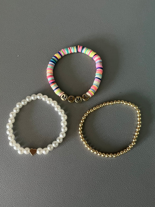 Mama Bracelet Set - 3 Bracelet Set