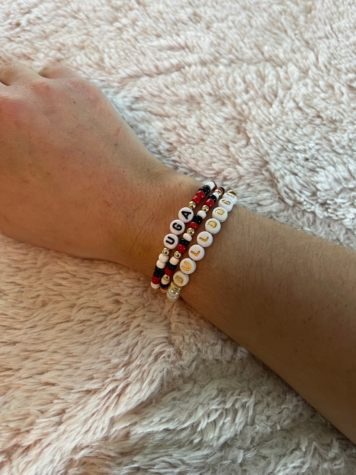 UGA Bulldogs 3 Bracelet Set