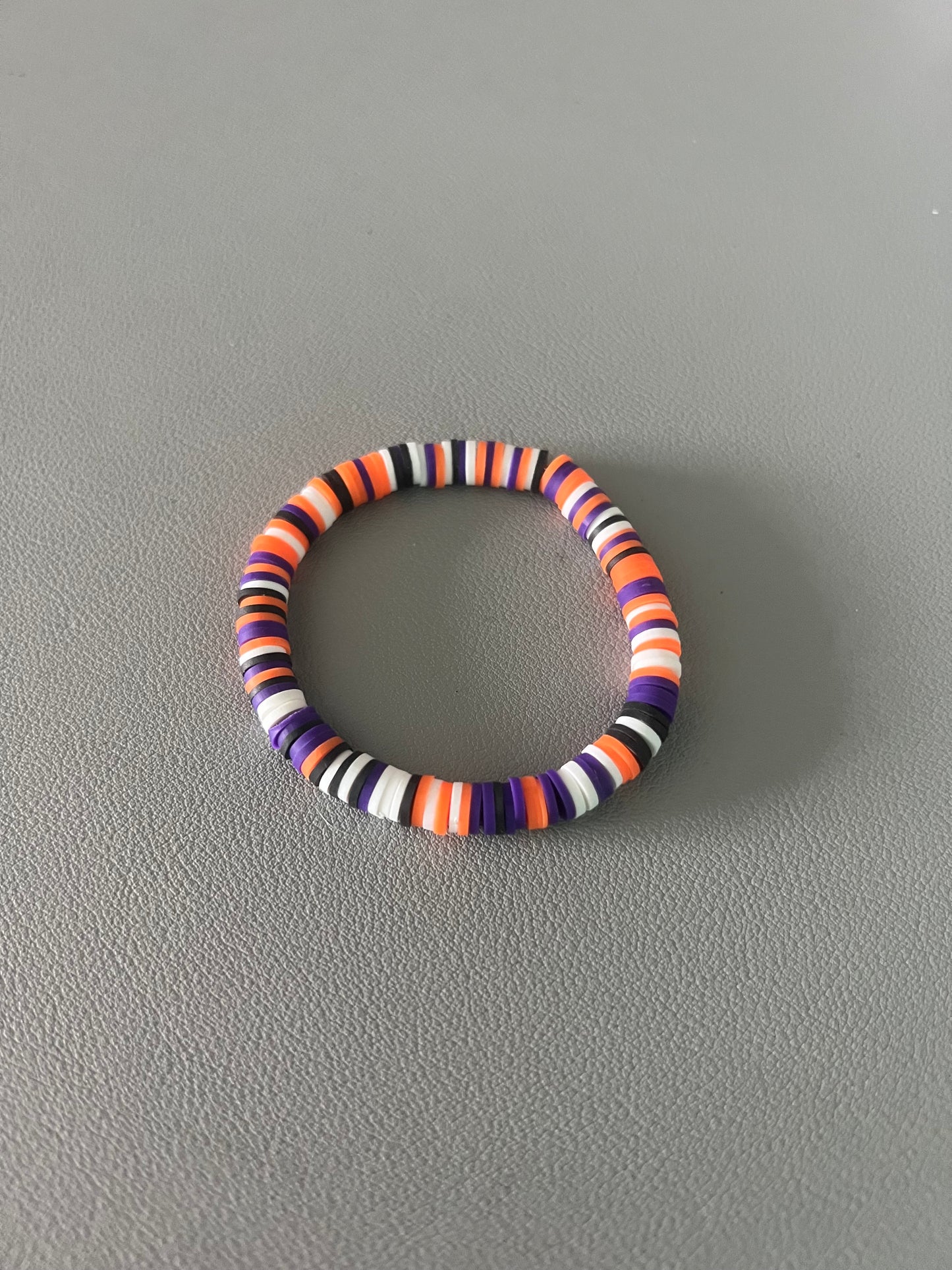 Clemson/Halloween themed Bracelet