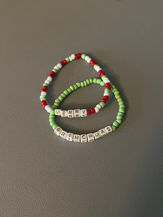 Merry Grinchmas 2 Bracelet set