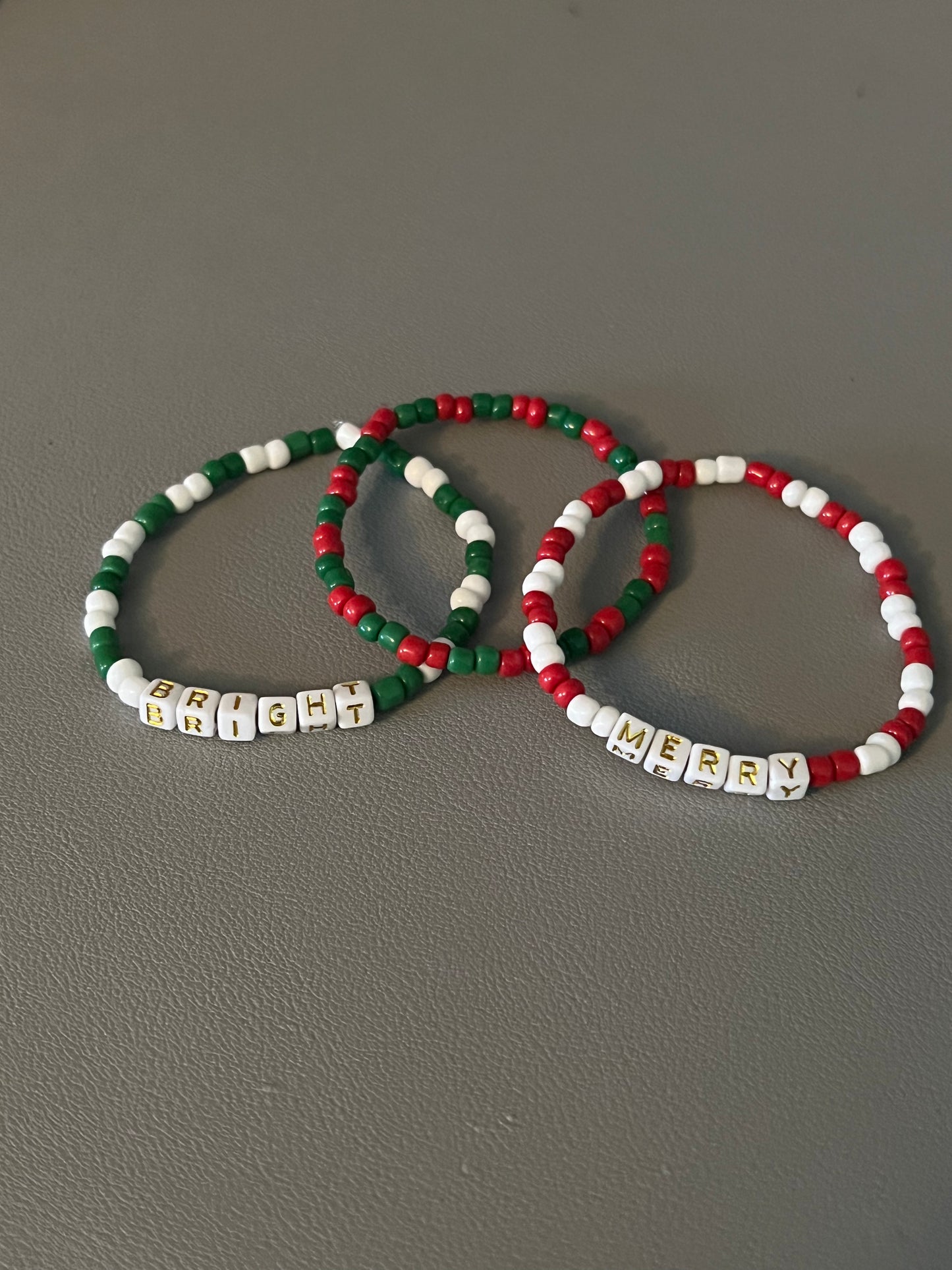 Christmas Merry Bright 3 Bracelet set