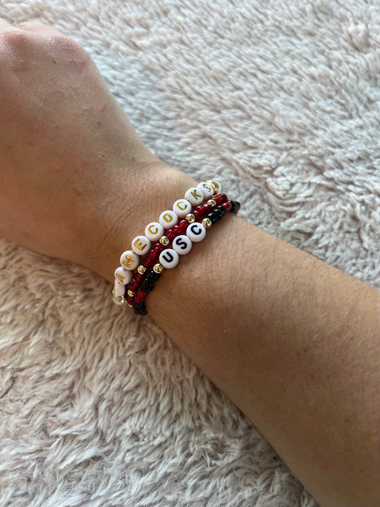 USC Gamecocks 3 Bracelet Set