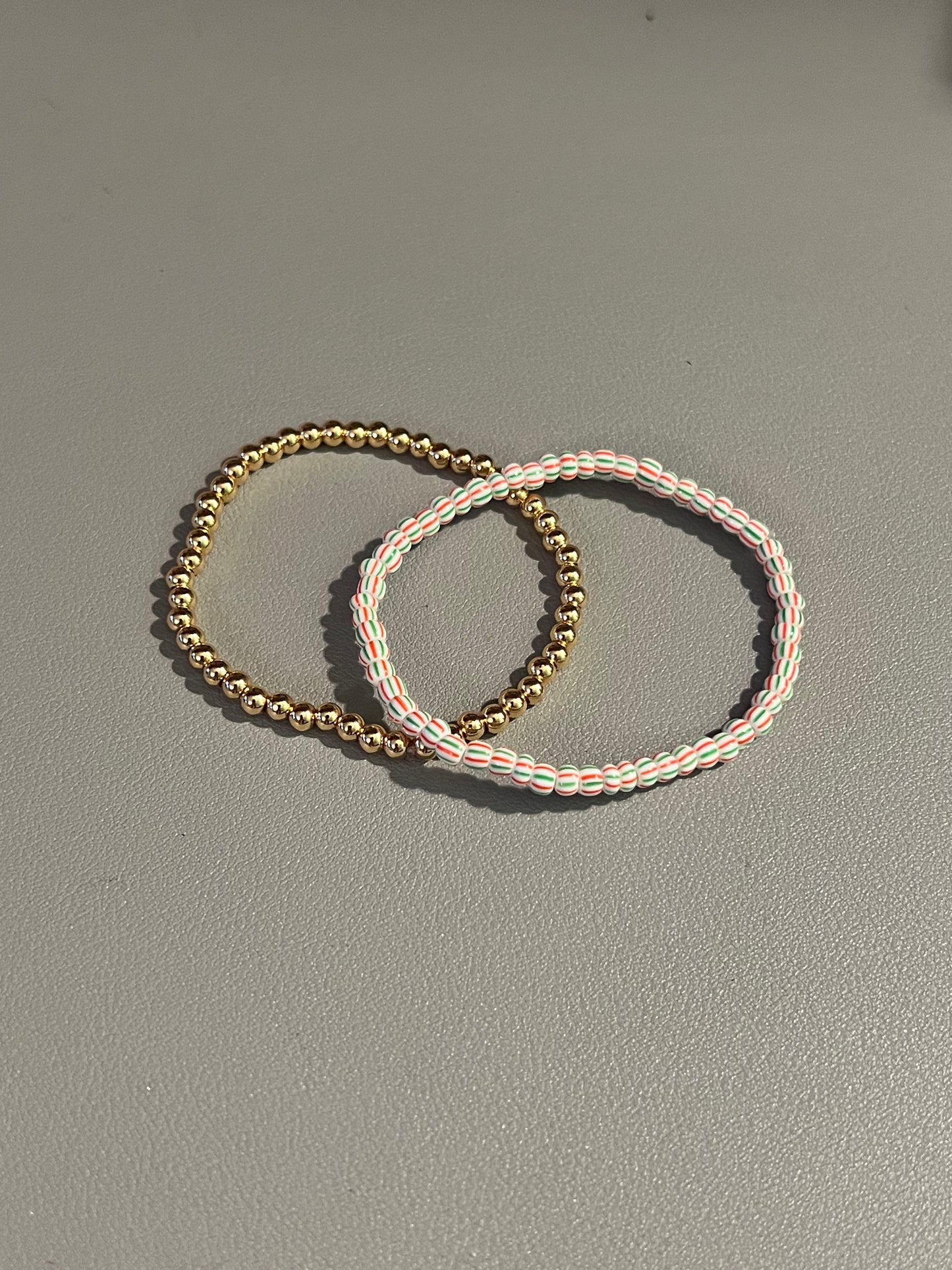 Peppermint candy 2 bracelet set