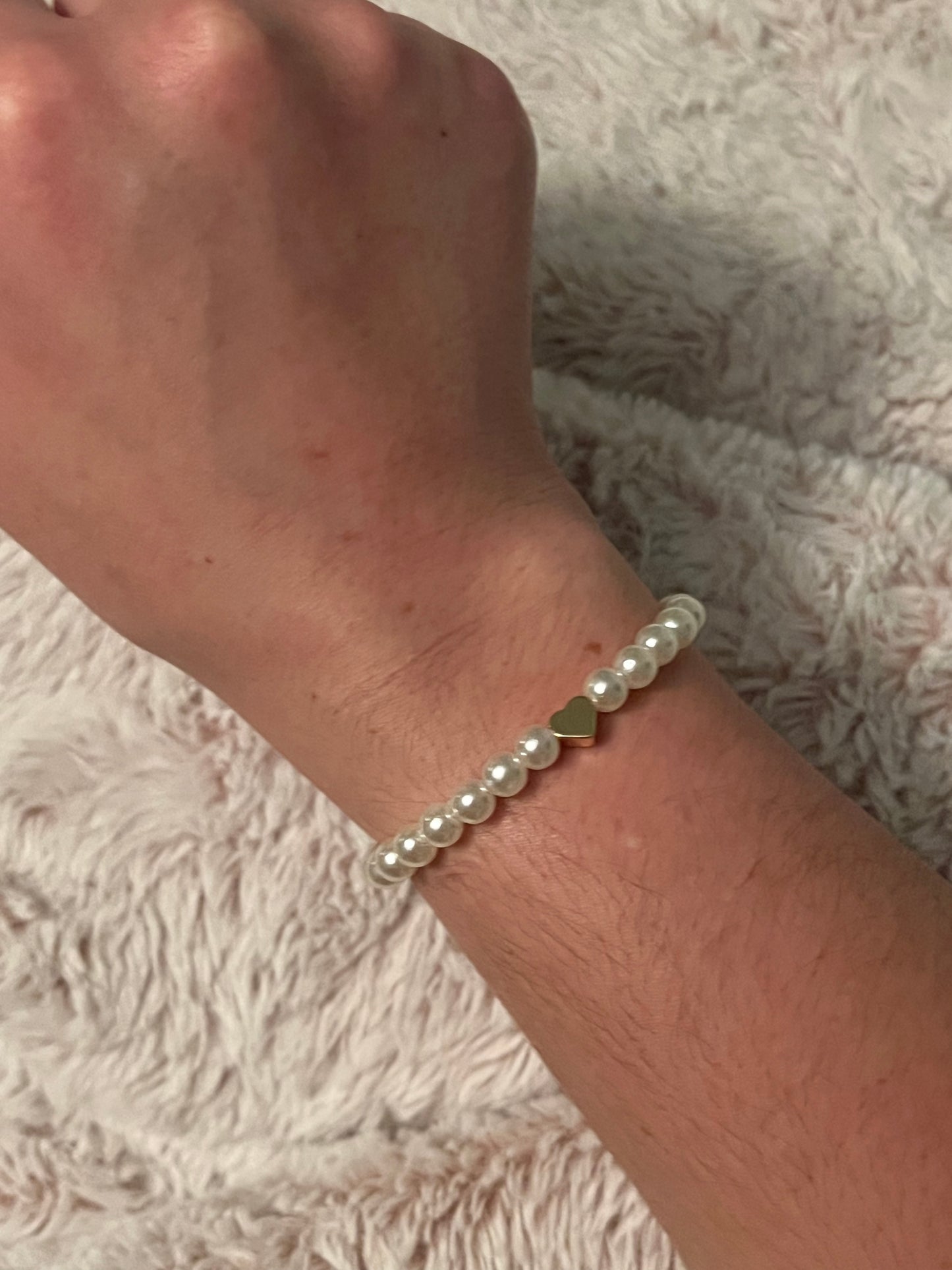 Heart Pearl Bracelet