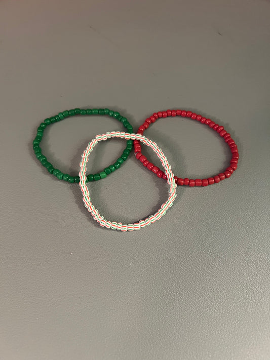 Christmas candy 3 Bracelet set