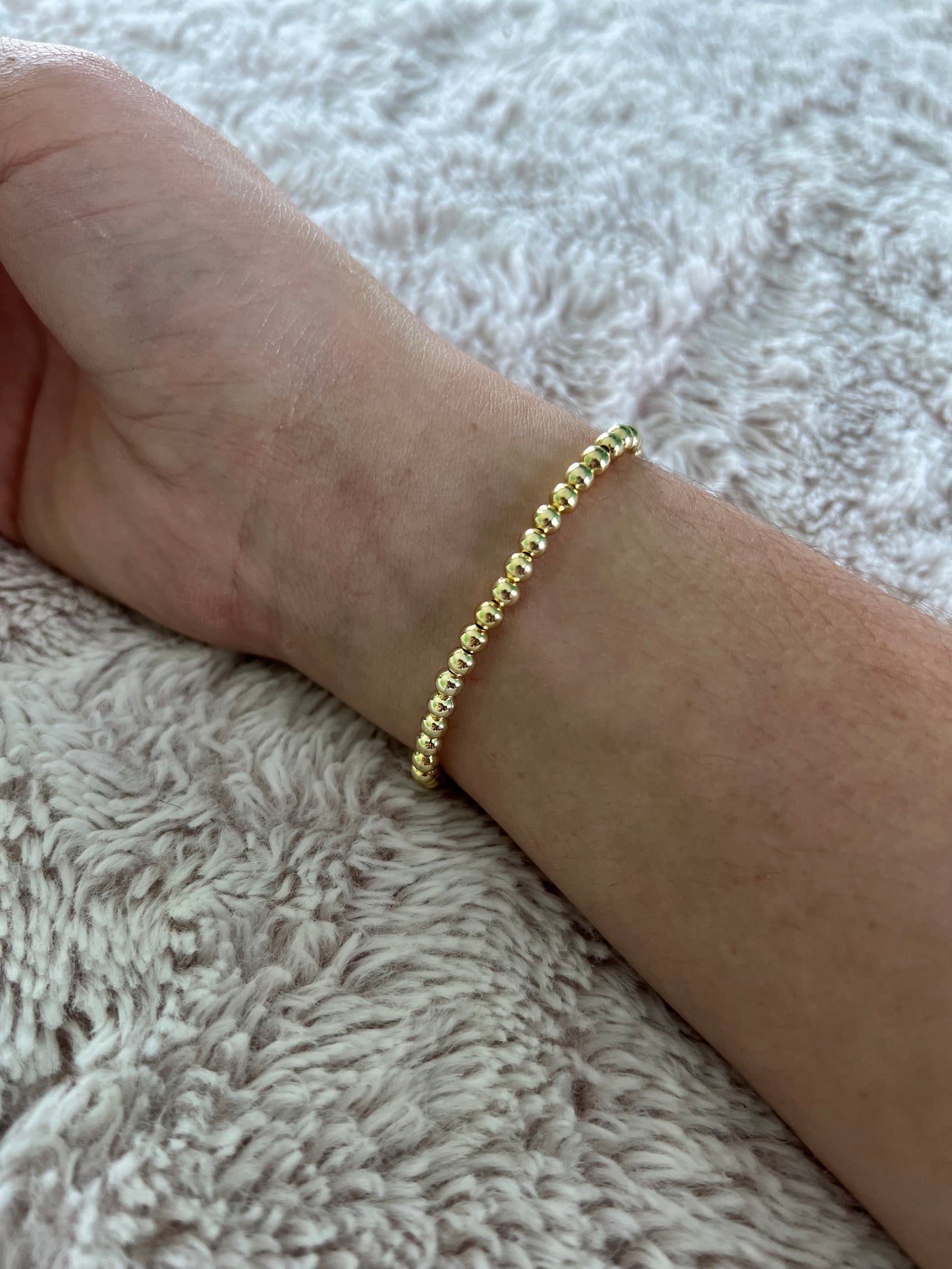 14k Gold Bead Plated Bracelet