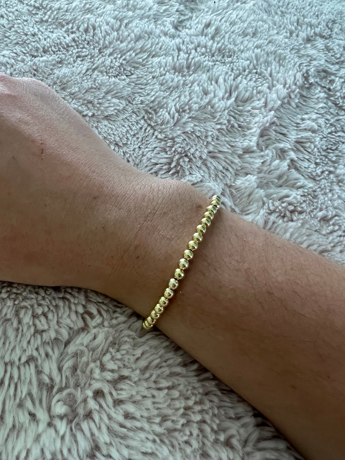 14k Gold Bead Plated Bracelet